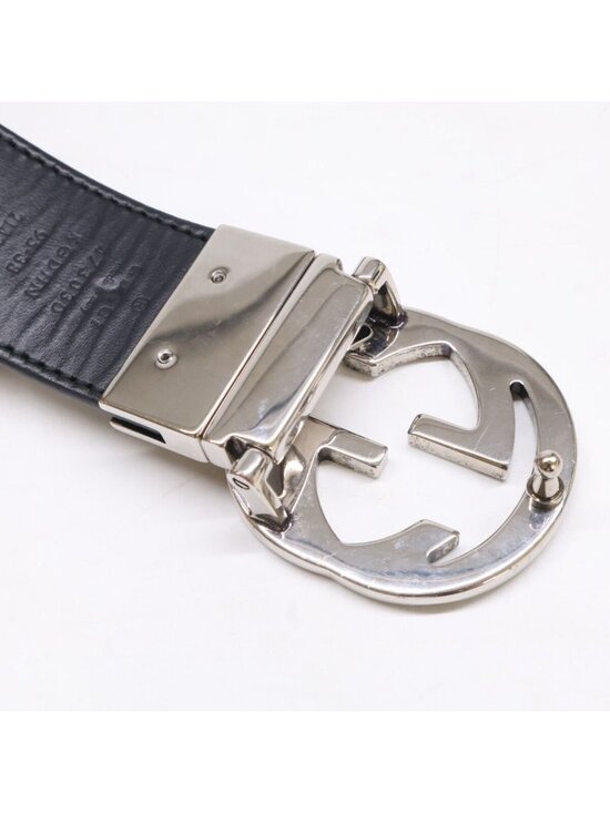 Gucci Kgdhn Reversible Leather with Interlocking Buckle Belt